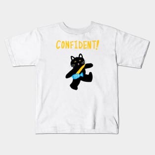 confident cat Kids T-Shirt